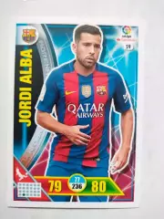 Карточка Футбол Panini Liga Santander 2016-17.Barcelona - Jordi Alba № 59