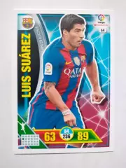 Карточка Футбол Panini Liga Santander 2016-17.Barcelona - Luis Suarez № 64