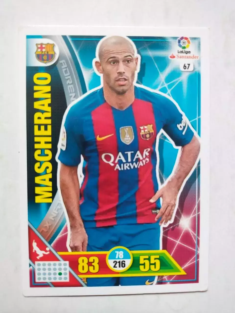 Карточка Футбол Panini Liga Santander 2016-17.Barcelona - Mascherano № 67