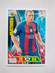 Карточка Футбол Panini Liga Santander 2016-17.Barcelona - Jeremy Mathieu № 68