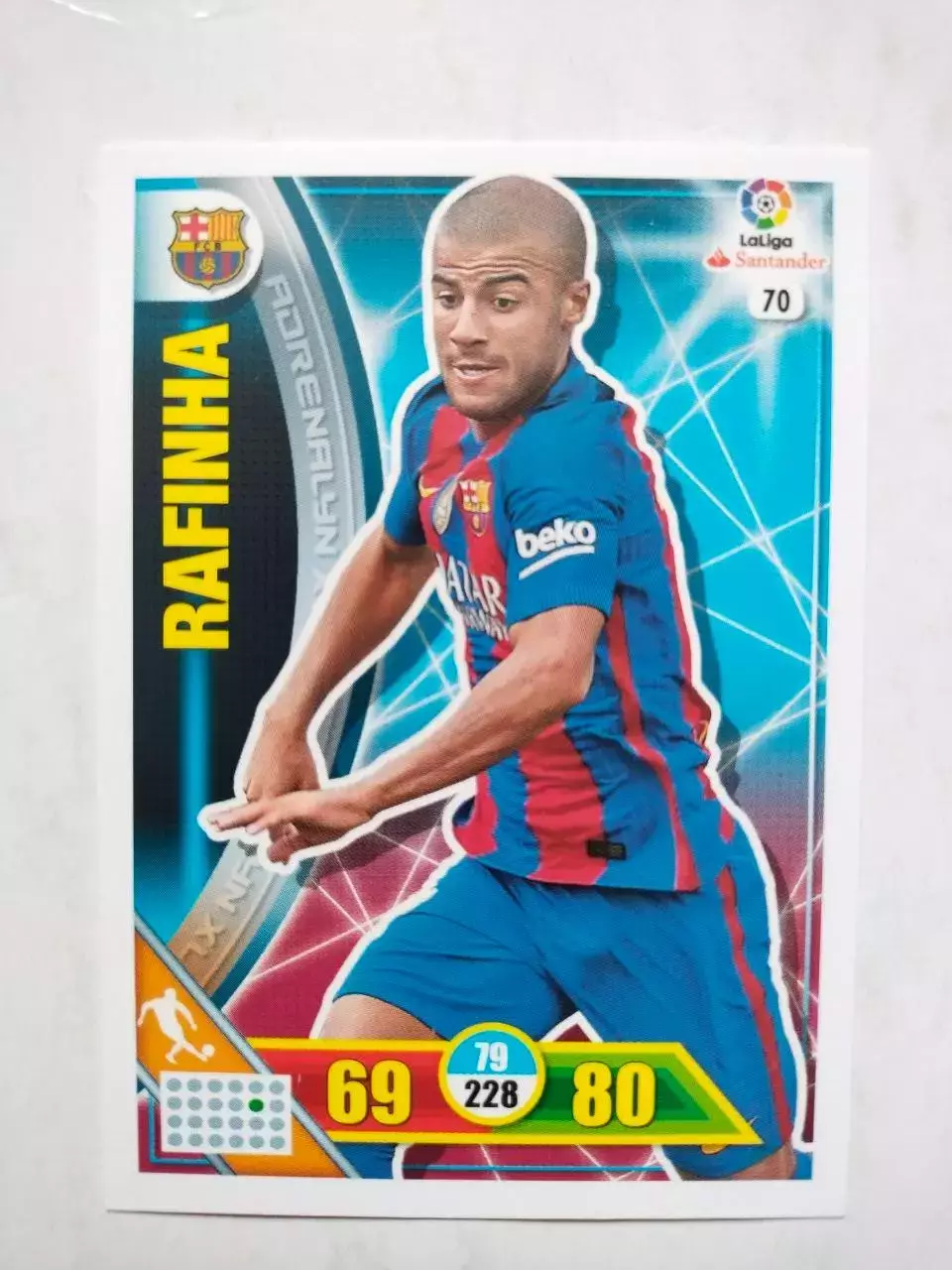 Карточка Футбол Panini Liga Santander 2016-17.Barcelona -Rafinha Alcantara № 70
