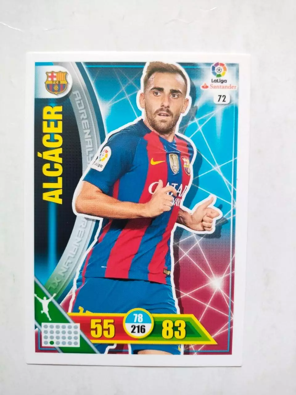 Карточка Футбол Panini Liga Santander 2016-17.Barcelona -Paco Alcacer № 72