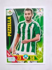 Карточка Футбол Panini Liga Santander 2016-17.Real Betis - German Pezzella № 76