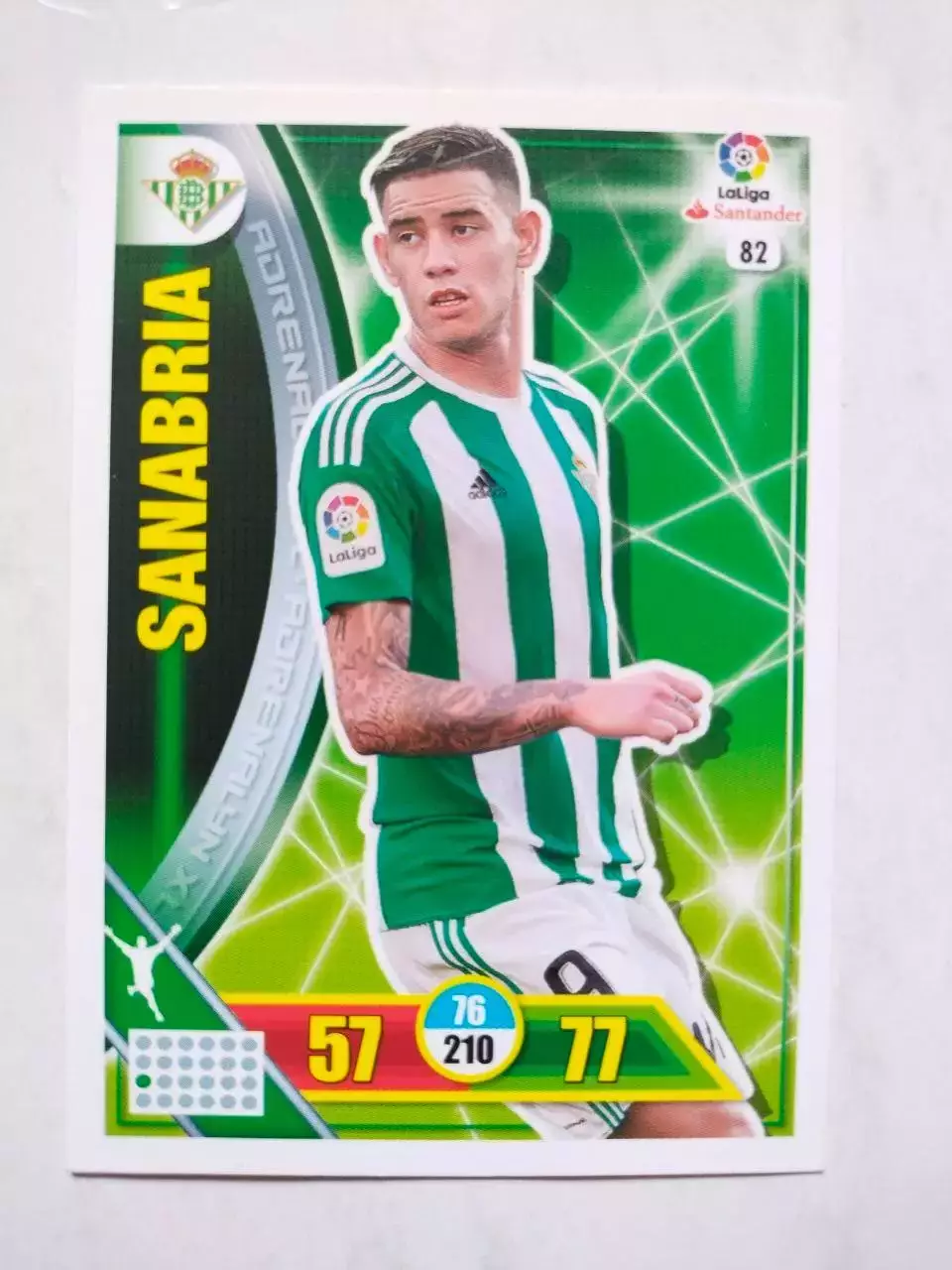 Карточка Футбол Panini Liga Santander 2016-17.Real Betis -Antonio Sanabria № 82