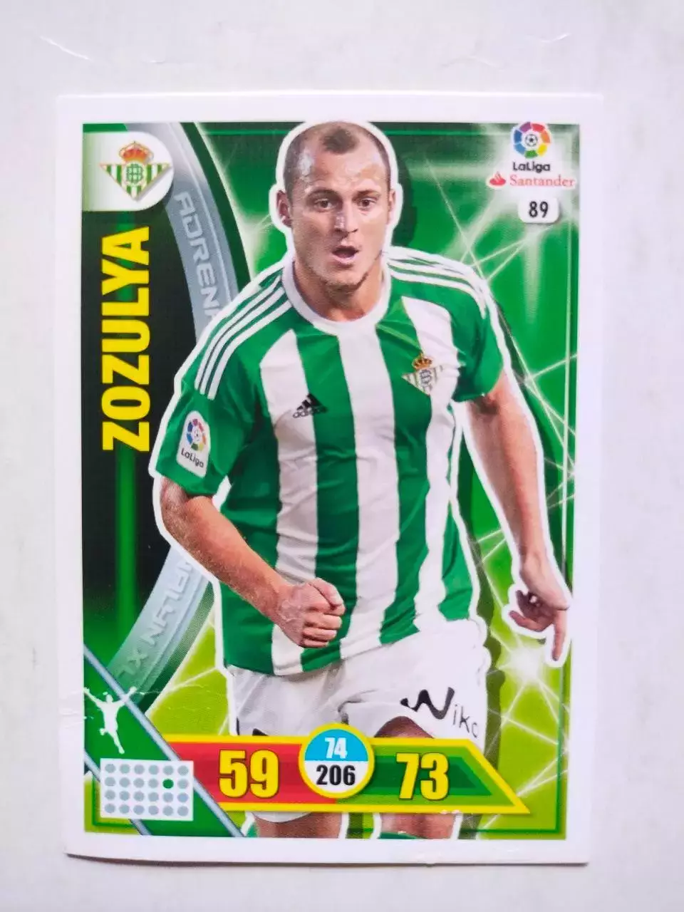 Карточка Футбол Panini Liga Santander 2016-17.Real Betis - Roman Zozulya № 89