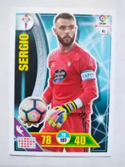 Карточка Футбол Panini Liga Santander 2016-17. Celta - Sergio Alvarez № 91