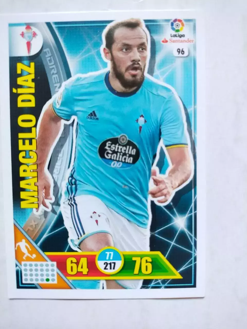 Карточка Футбол Panini Liga Santander 2016-17. Celta -Marcelo Diaz № 96