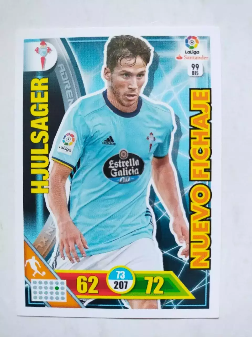 Карточка Футбол Panini Liga Santander 2016-17. Celta -Andrew Hjulsager № 99 bis