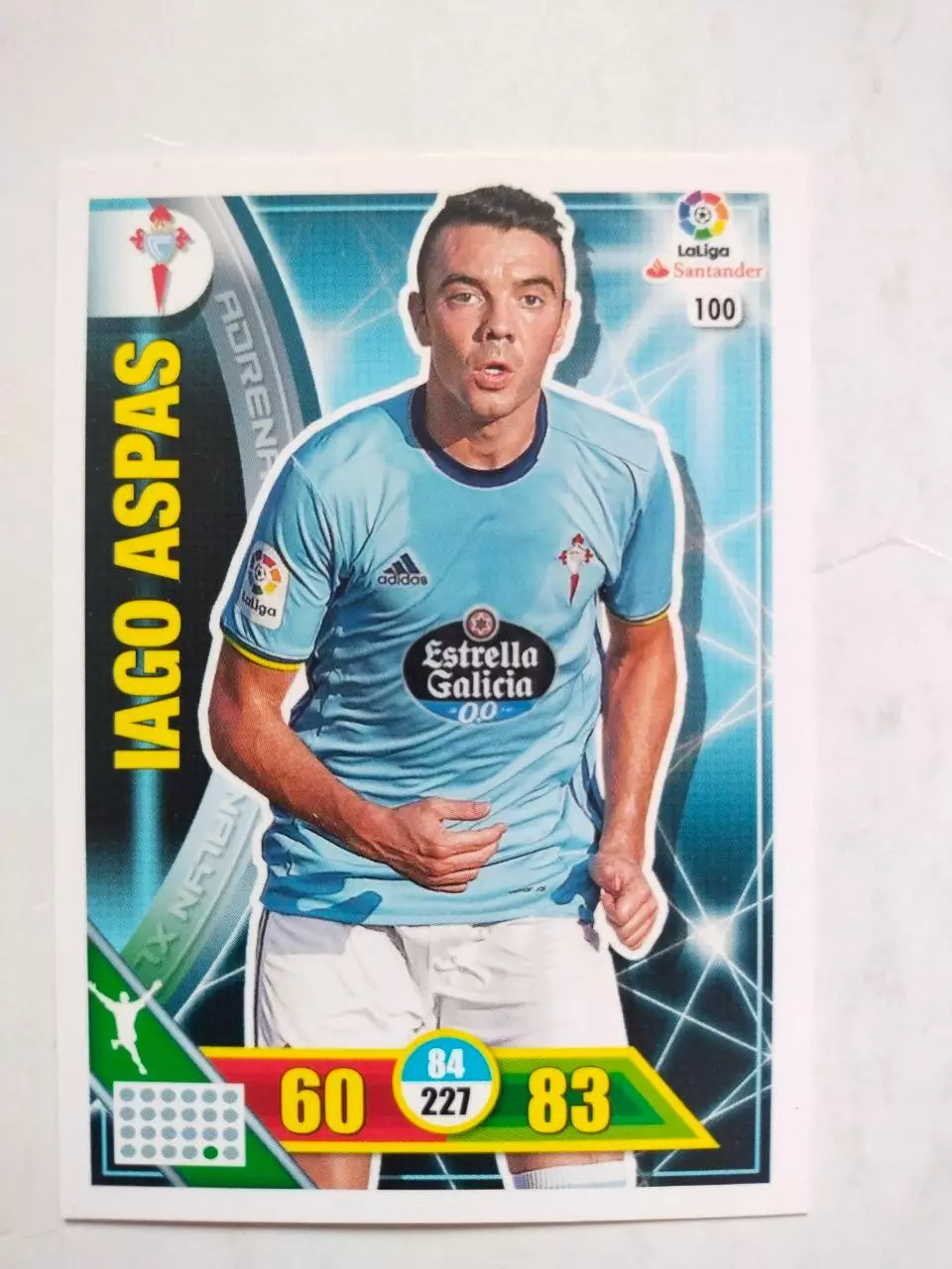 Карточка Футбол Panini Liga Santander 2016-17. Celta -Iago Aspas № 100
