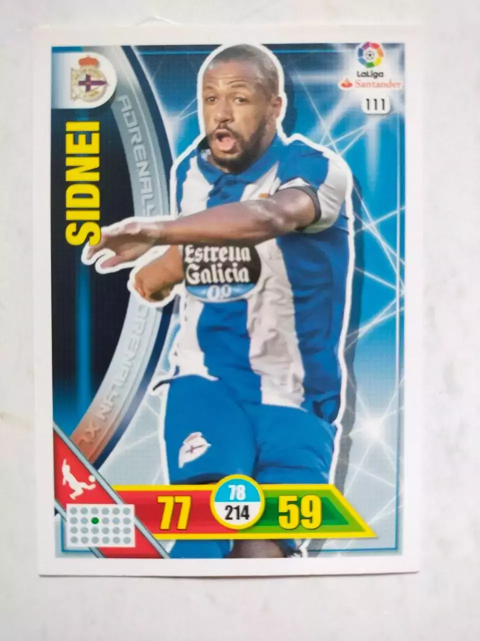 Карточка Футбол Panini Liga Santander 2016-17.Deportivo La Coruna -Sidnei № 111