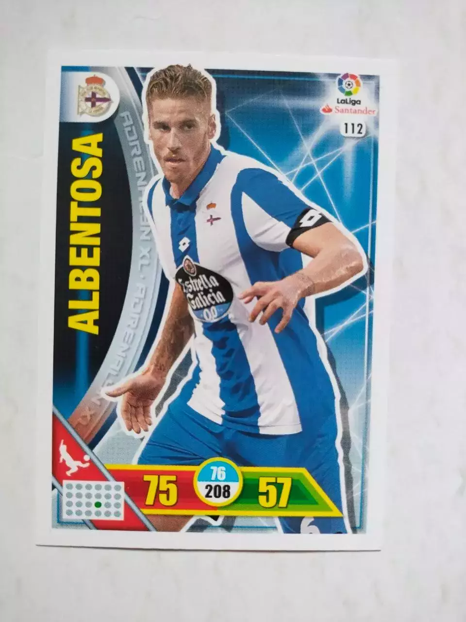 Карточка Panini Liga Santander 2016-17.Deportivo La Coruna- Albentosa № 112