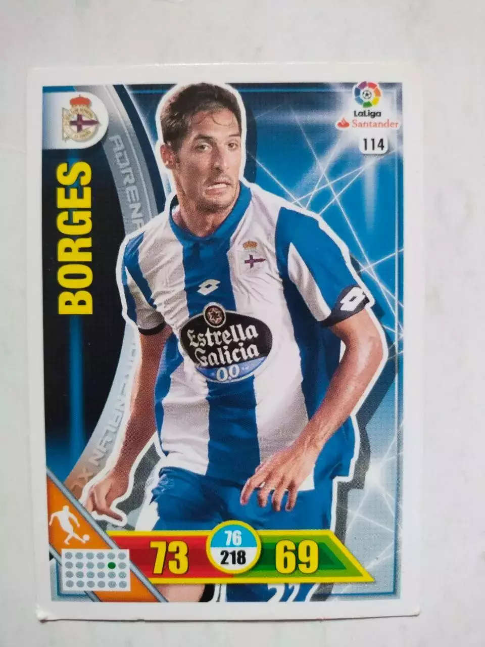Карточка Panini Liga Santander 2016-17.Deportivo La Coruna- Celso Borges № 114