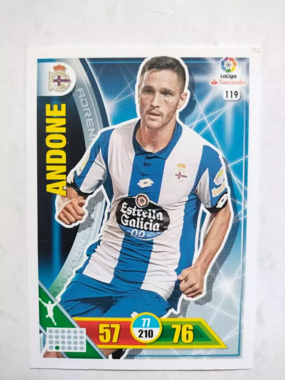 Карточка Panini Liga Santander 2016-17.Deportivo La Coruna- Andone № 119