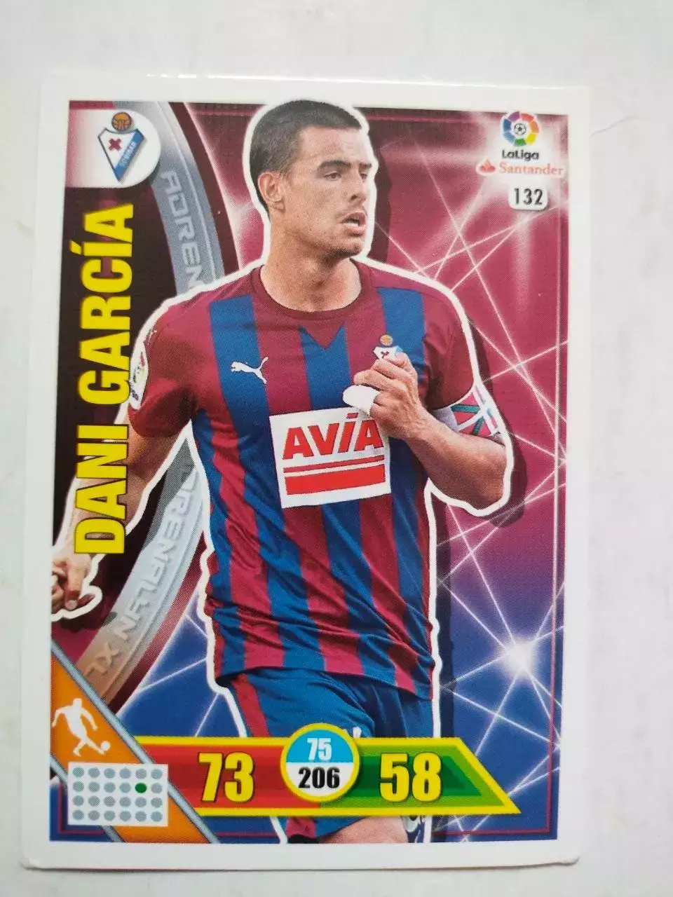 Карточка Футбол Panini Liga Santander 2016-17.Eibar-Dani Garcia № 132