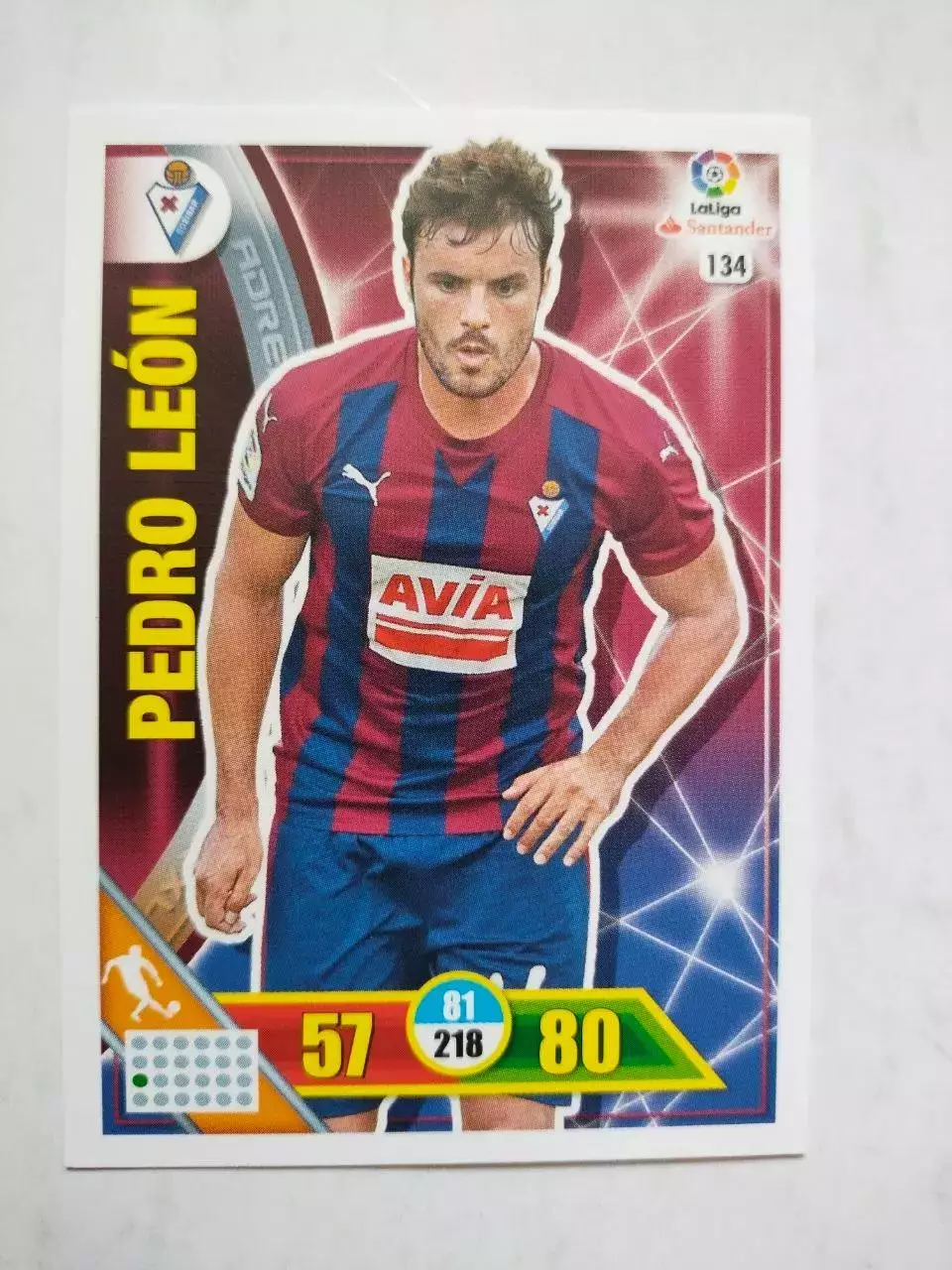 Карточка Футбол Panini Liga Santander 2016-17.Eibar- Pedro Leon № 134