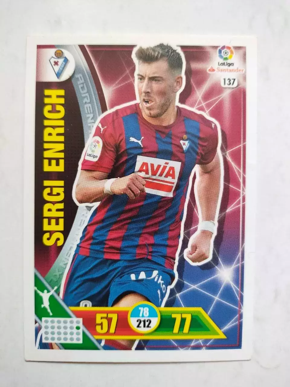 Карточка Футбол Panini Liga Santander 2016-17.Eibar- Sergi Enrich № 137