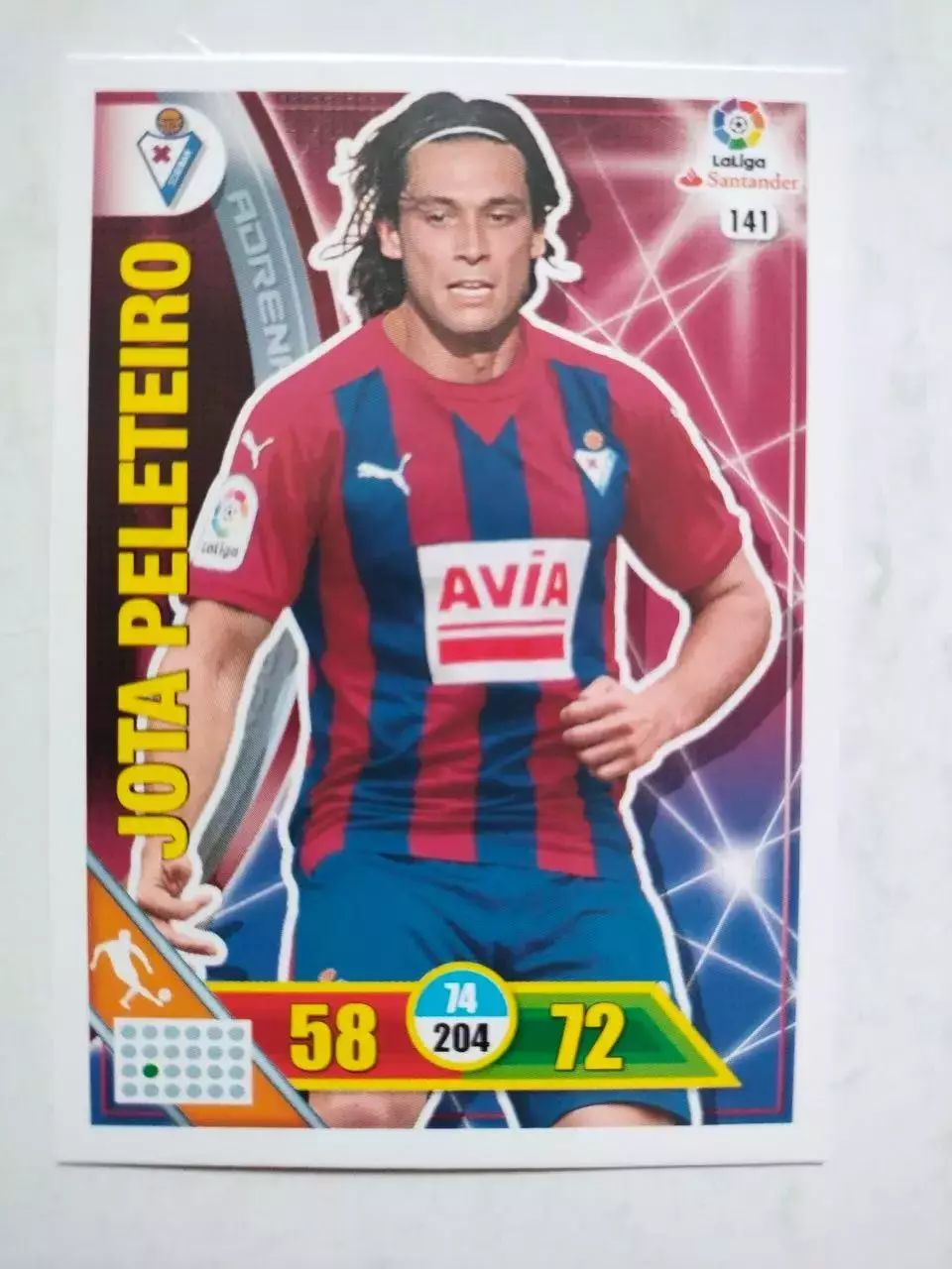 Карточка Футбол Panini Liga Santander 2016-17.Eibar- Jota Peleteiro № 141