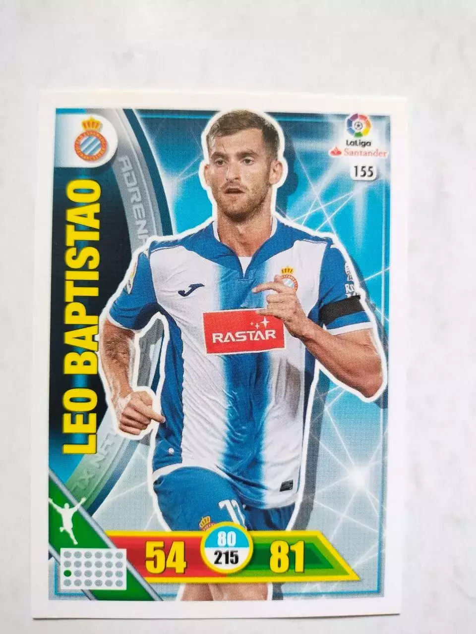 Карточка Футбол Panini Liga Santander 2016-17.Espanyol - Leo Baptistao № 155