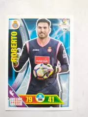 Карточка Футбол Panini Liga Santander 2016-17.Espanyol - Roberto № 156