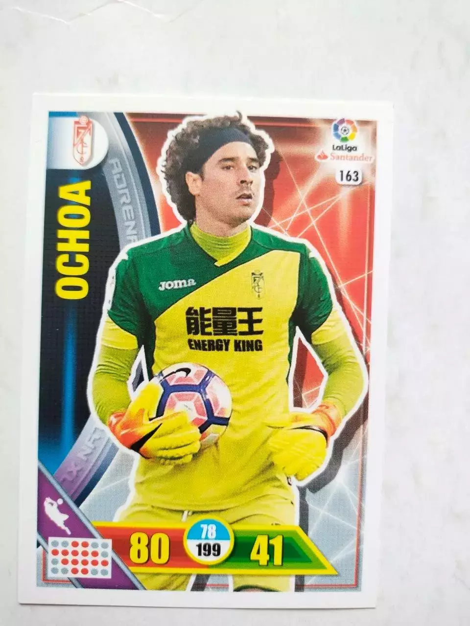 Карточка Футбол Panini Liga Santander 2016-17. Granada- Guillermo Ochoa № 163