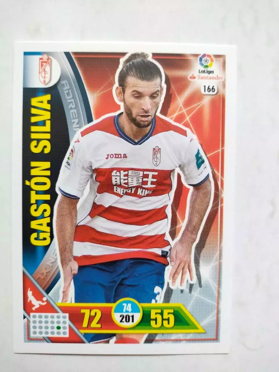 Карточка Футбол Panini Liga Santander 2016-17. Granada- Gaston Silva № 166