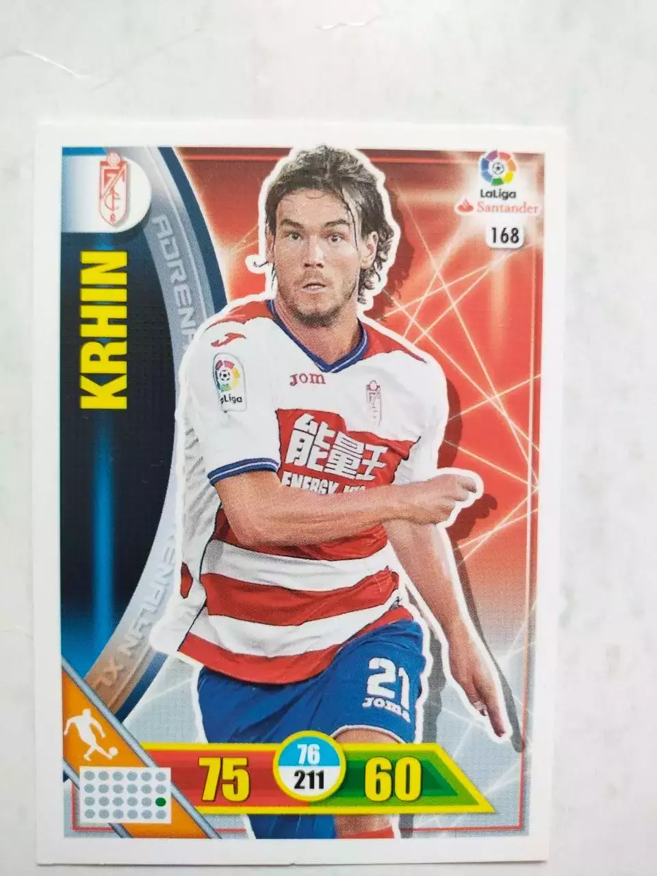Карточка Футбол Panini Liga Santander 2016-17. Granada- Rene Krhin № 168