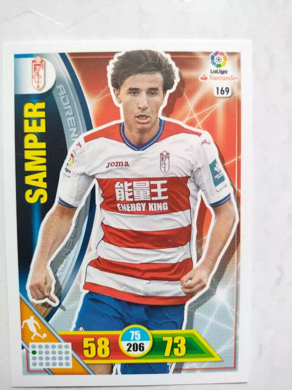 Карточка Футбол Panini Liga Santander 2016-17. Granada-Sergi Samper № 169