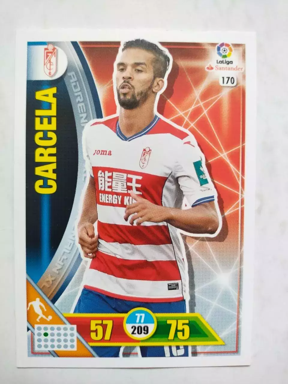 Карточка Футбол Panini Liga Santander 2016-17. Granada-Carcela-Gonzalez № 170