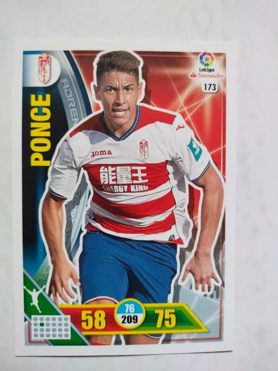 Карточка Футбол Panini Liga Santander 2016-17. Granada- Ezequiel Ponce № 173