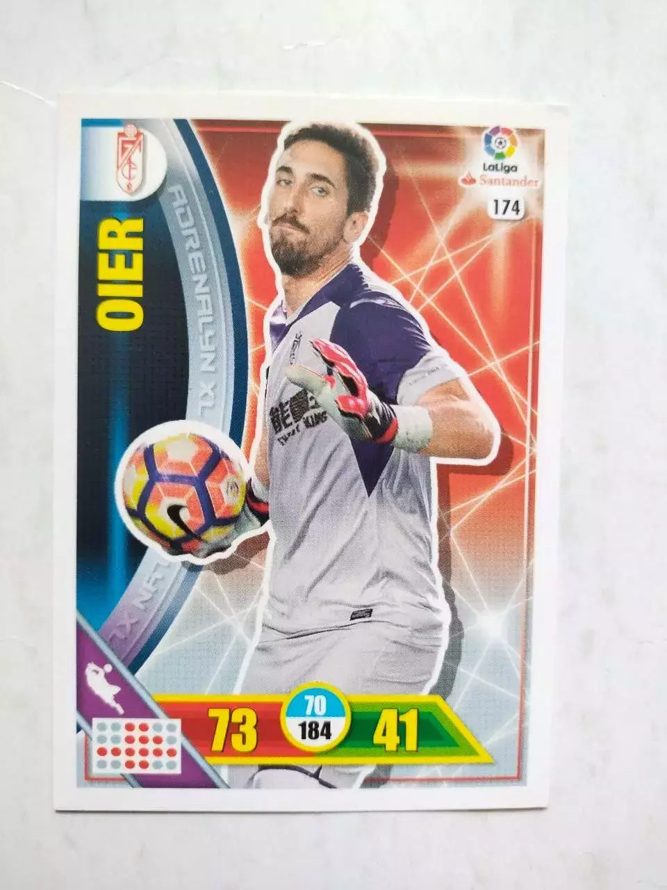 Карточка Футбол Panini Liga Santander 2016-17. Granada- Oier Olazabal № 174