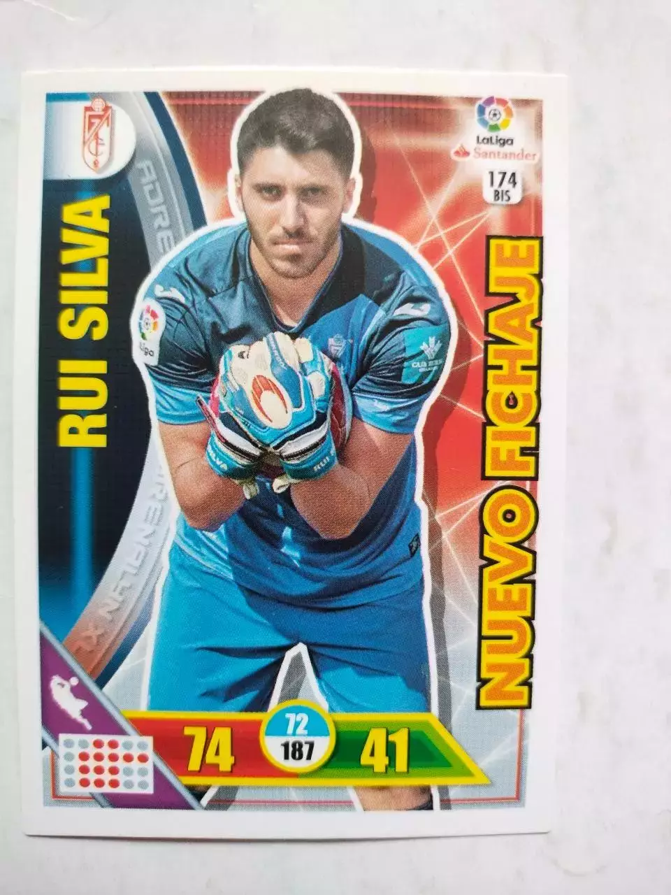 Карточка Футбол Panini Liga Santander 2016-17. Granada- Rui Silva № 174 bis