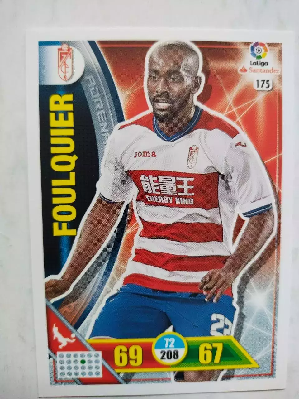 Карточка Футбол Panini Liga Santander 2016-17. Granada- Dimitri Foulquier № 175