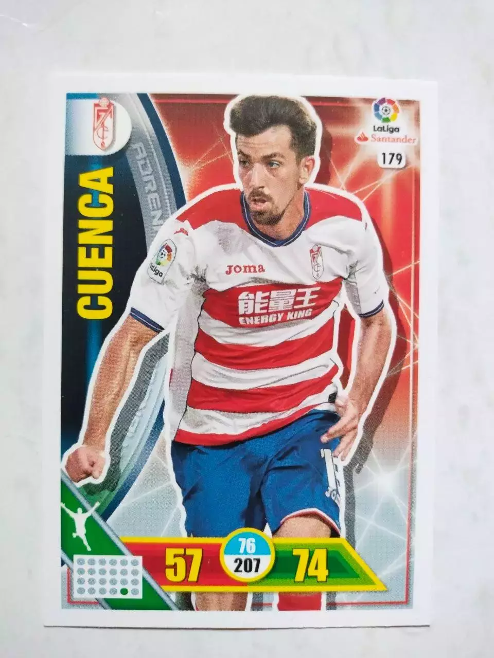 Карточка Футбол Panini Liga Santander 2016-17.Granada- Isaac Cuenca № 179