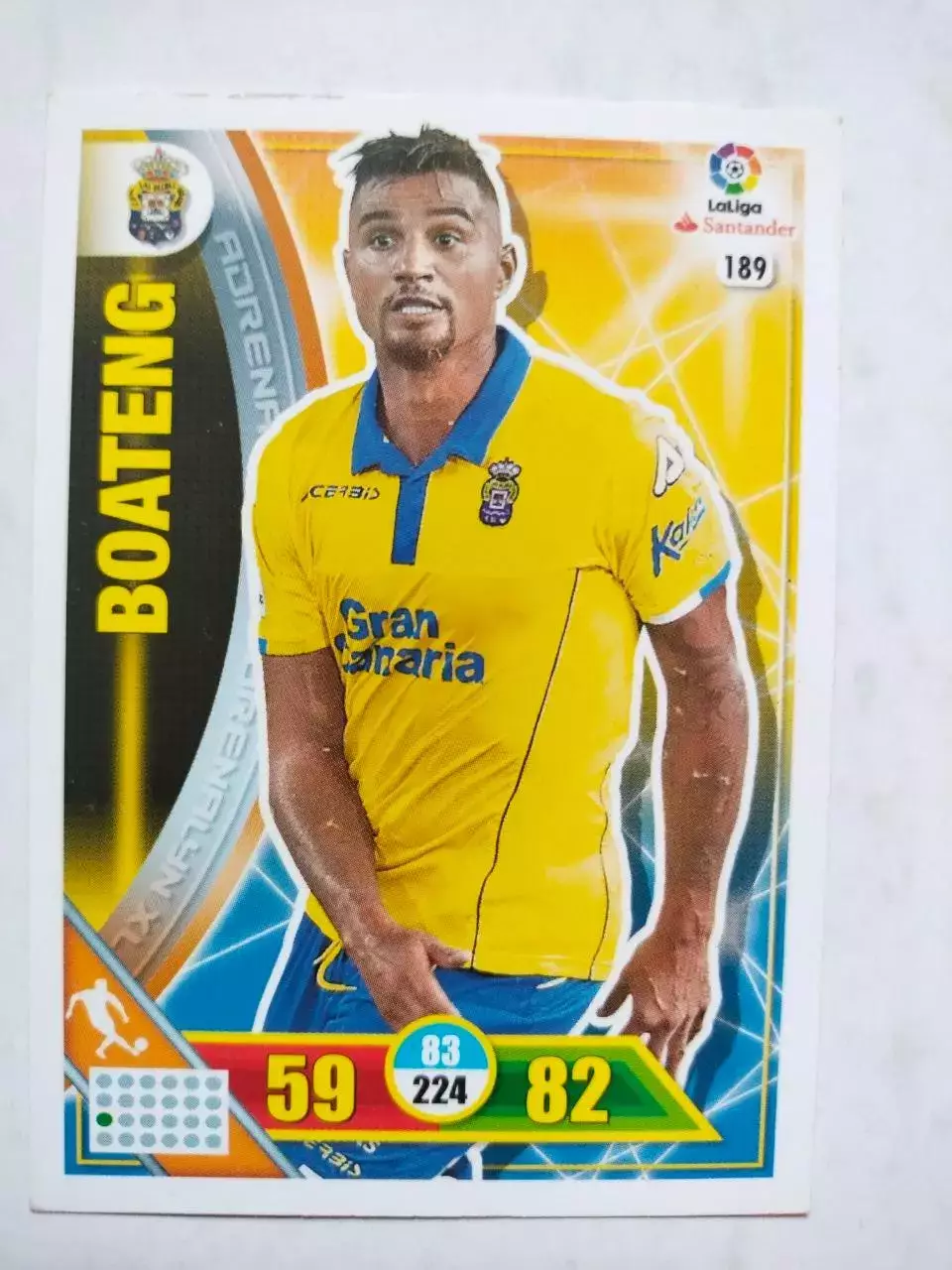 Карточка Футбол Panini Liga Santander 2016-17.Las Palmas - Boateng № 189