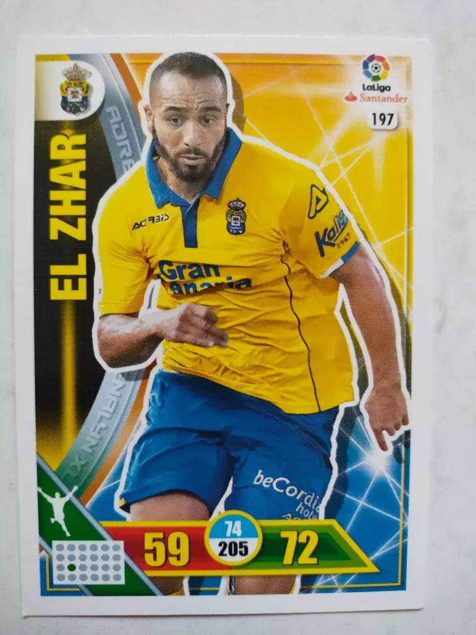 Карточка Футбол Panini Liga Santander 2016-17.Las Palmas - Nabil El Zhar № 197