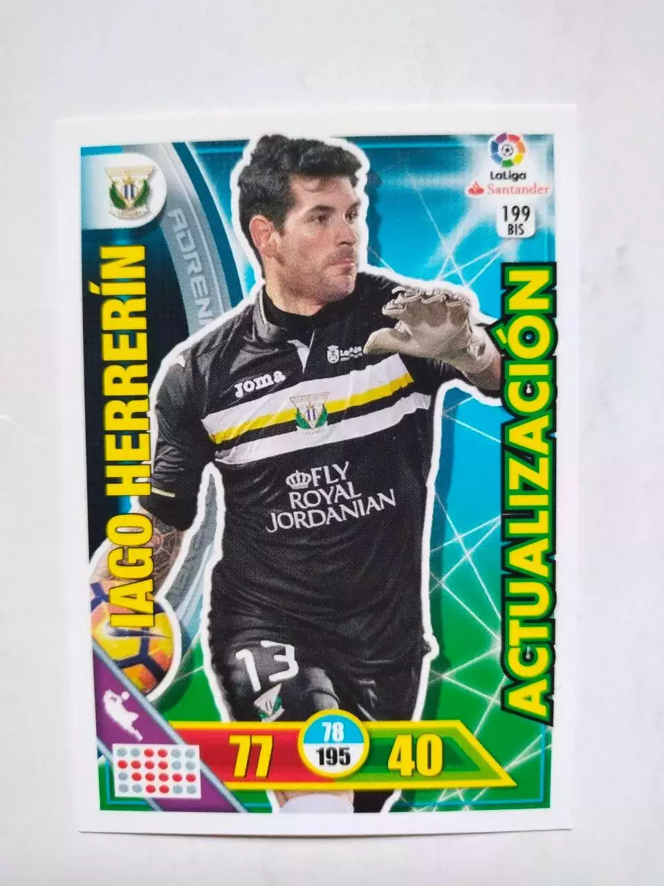 Карточка Футбол Panini Liga Santander 2016-17. Leganes - Iago Herrerin № 199 bis