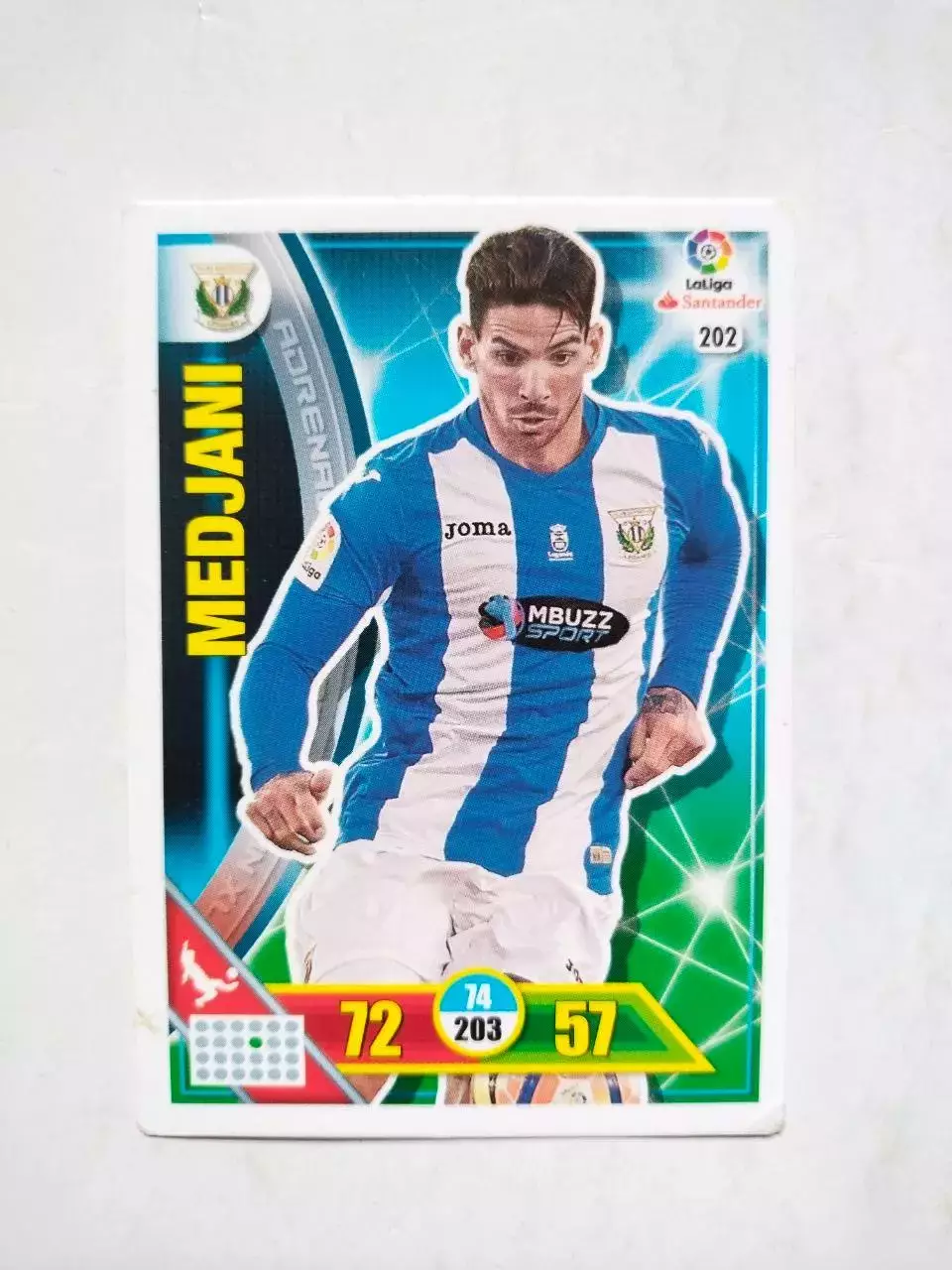 Карточка Футбол Panini Liga Santander 2016-17. Leganes -Carl Medjani № 202