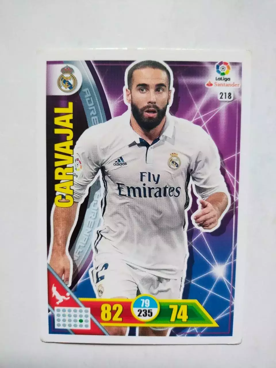 Карточка Футбол Panini Liga Santander 2016-17.Real Madrid -Dani Carvajal № 218