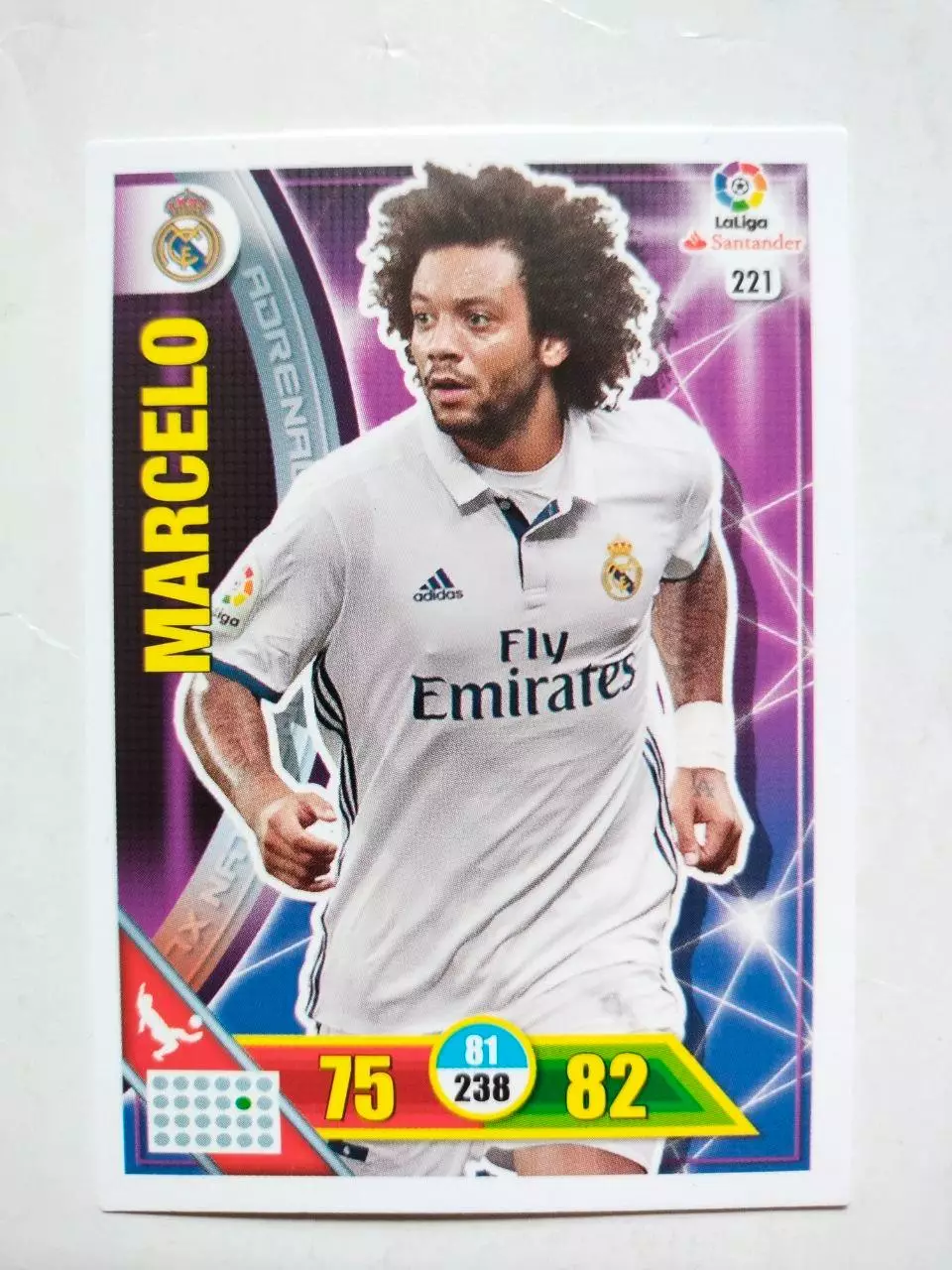 Карточка Футбол Panini Liga Santander 2016-17.Real Madrid -Marcelo № 221