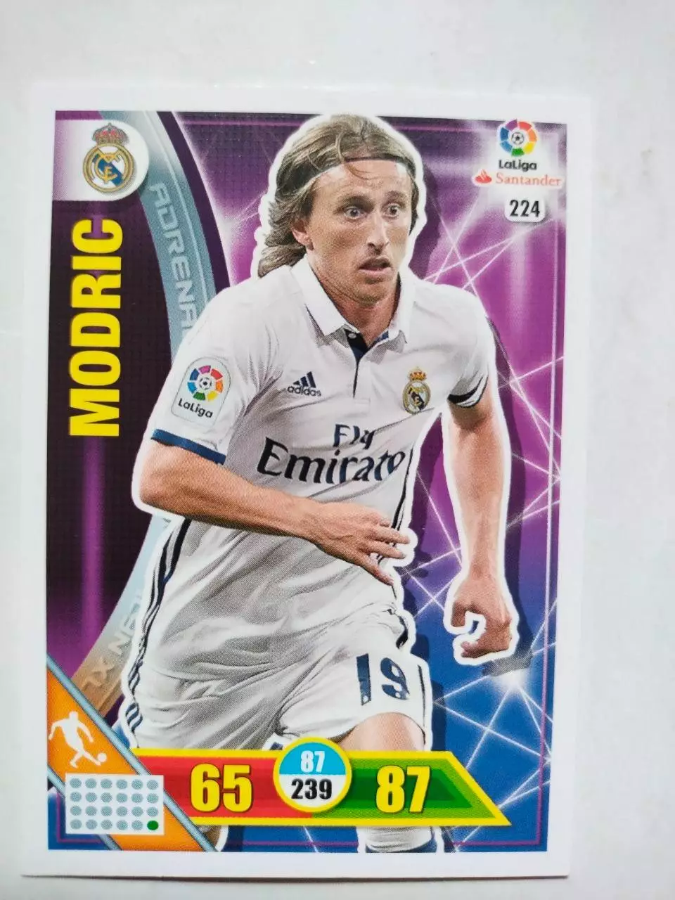 Карточка Футбол Panini Liga Santander 2016-17.Real Madrid -Luka Modric № 224