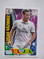 Карточка Футбол Panini Liga Santander 2016-17.Real Madrid - Lucas Vazquez № 233