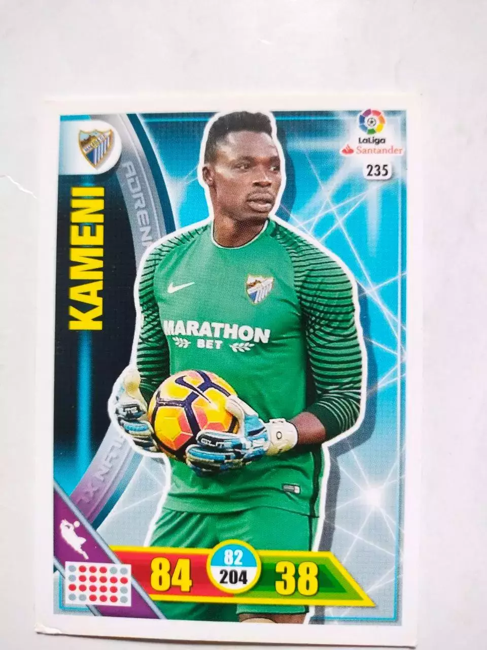 Карточка Футбол Panini Liga Santander 2016-17.Malaga -Kameni № 235