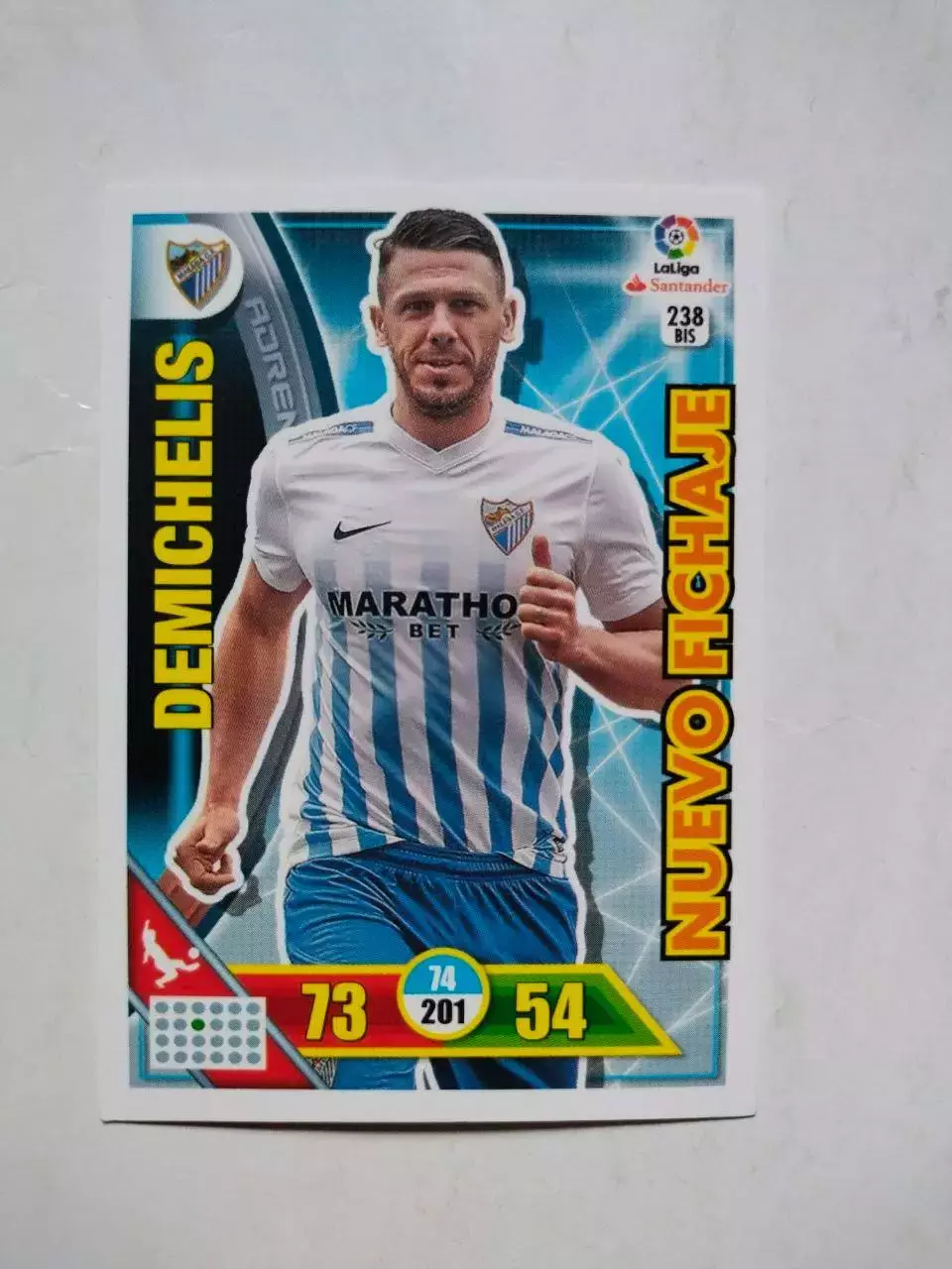 Карточка Футбол Panini Liga Santander 2016-17.Malaga - Demichelis № 238 bis