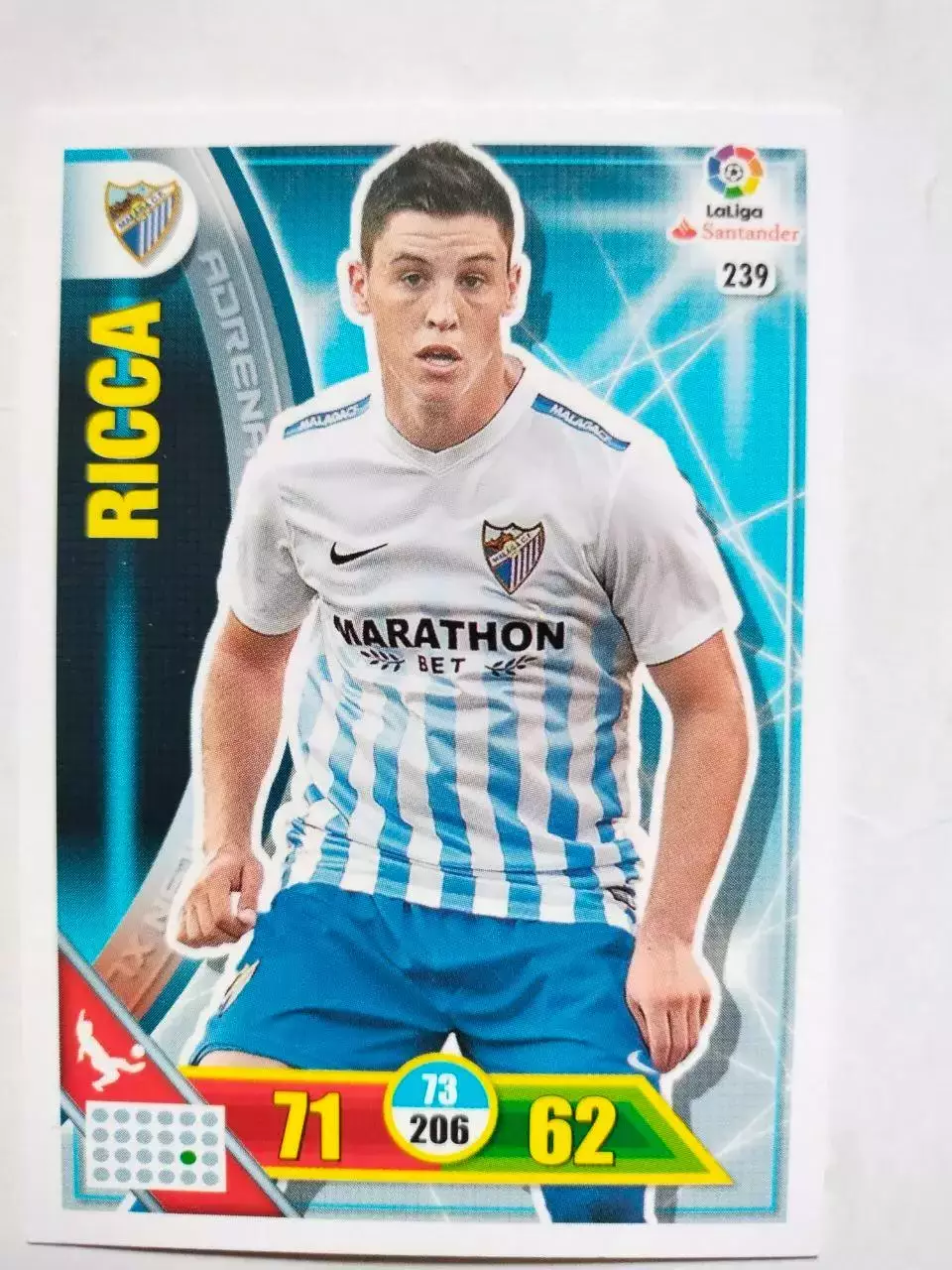 Карточка Футбол Panini Liga Santander 2016-17.Malaga - Federico Ricca № 239
