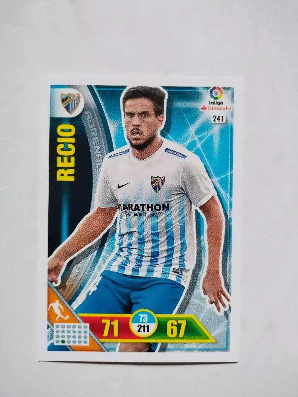 Карточка Футбол Panini Liga Santander 2016-17.Malaga -Recio № 241