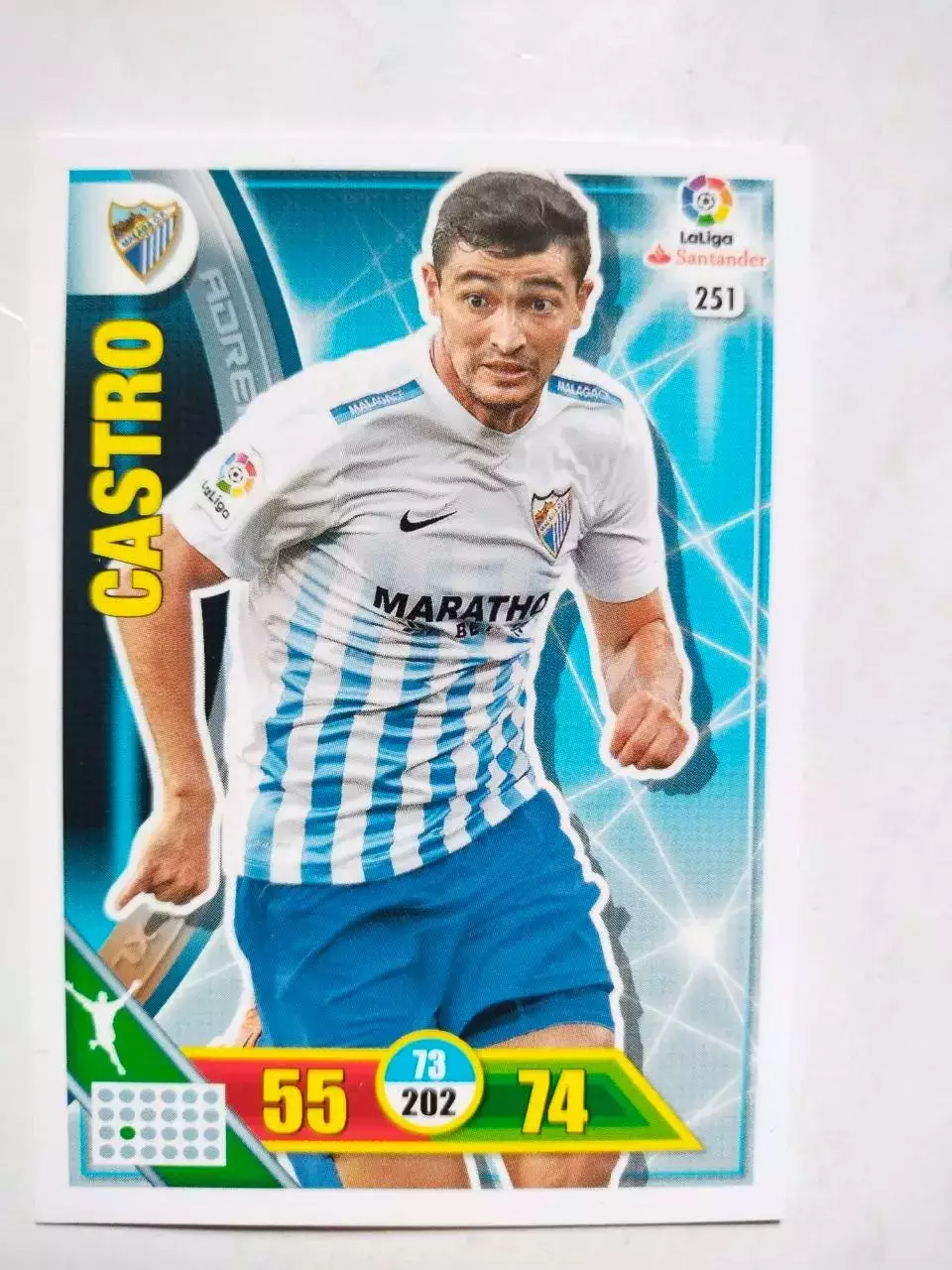 Карточка Футбол Panini Liga Santander 2016-17.Malaga -Chory Castro № 251