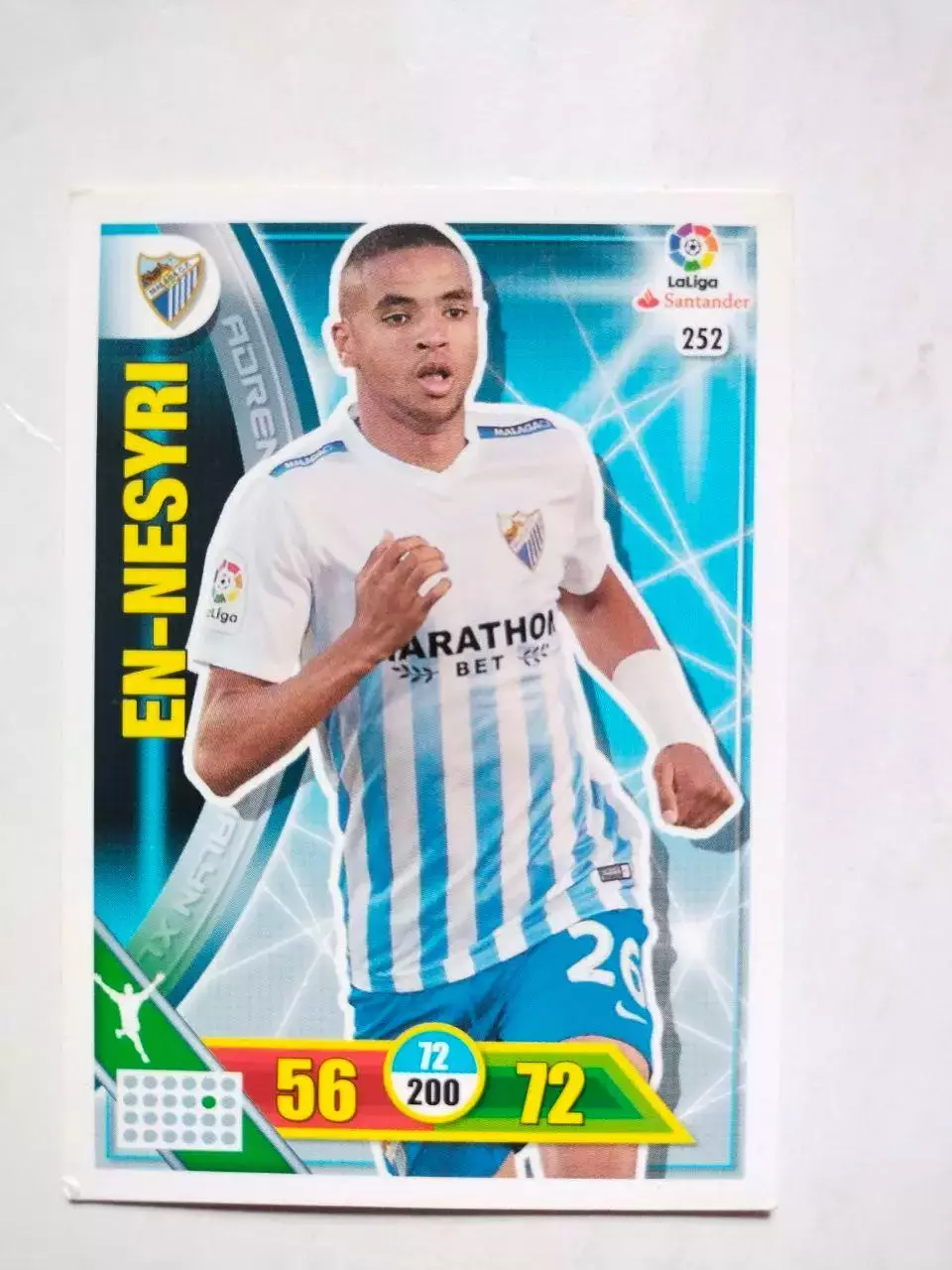 Карточка Футбол Panini Liga Santander 2016-17.Malaga -Youssef En-Nesyri № 252