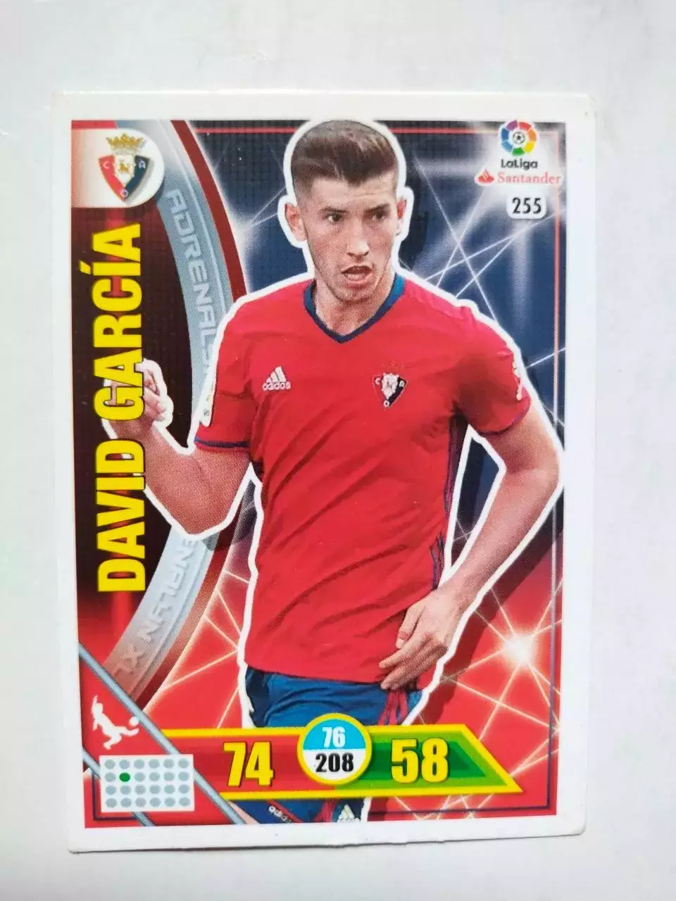 Карточка Футбол Panini Liga Santander 2016-17.Osasuna - David Garcia № 255