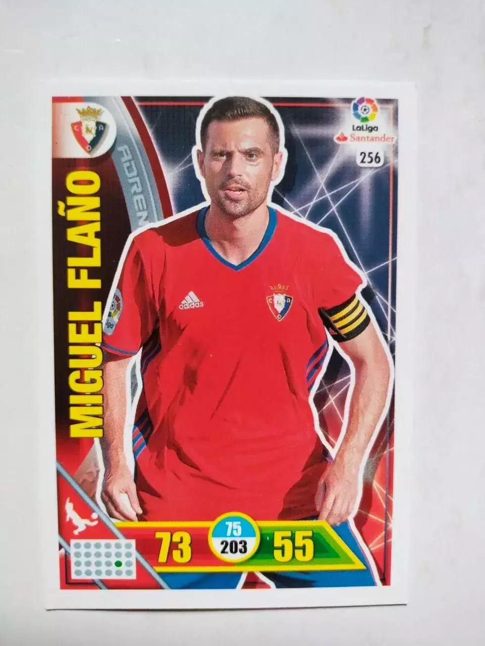 Карточка Футбол Panini Liga Santander 2016-17.Osasuna - Miguel Flano № 256