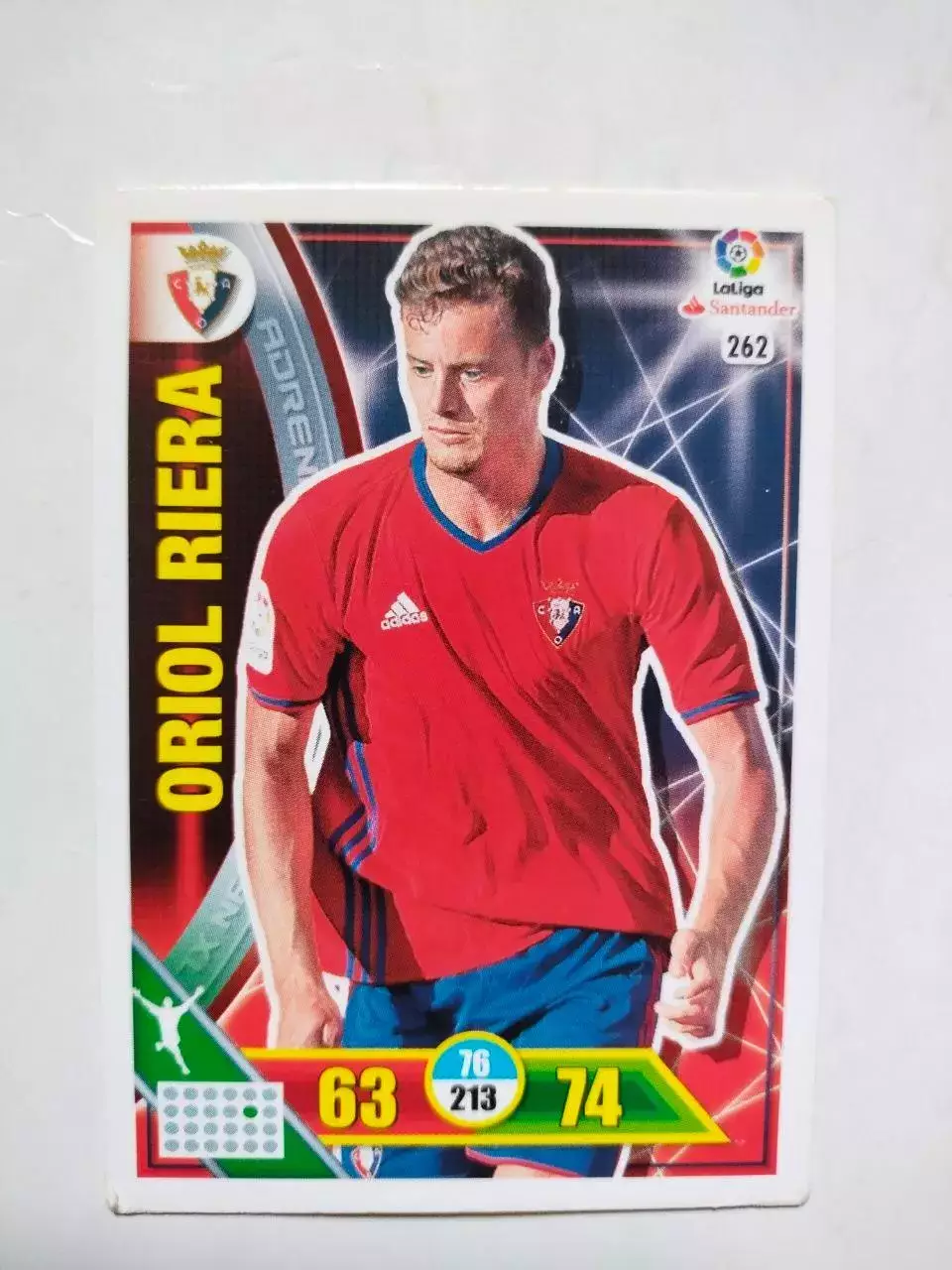 Карточка Футбол Panini Liga Santander 2016-17.Osasuna - Oriol Riera № 262